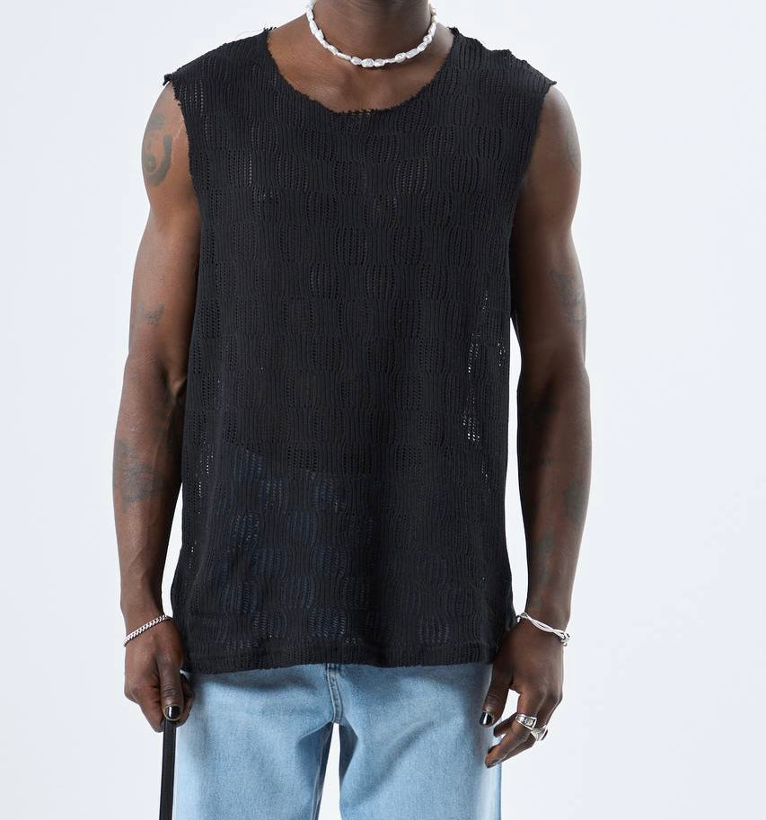 CANOTTA JERSEY MORBIDO ORLO A TAGLIO VIVO BLACK