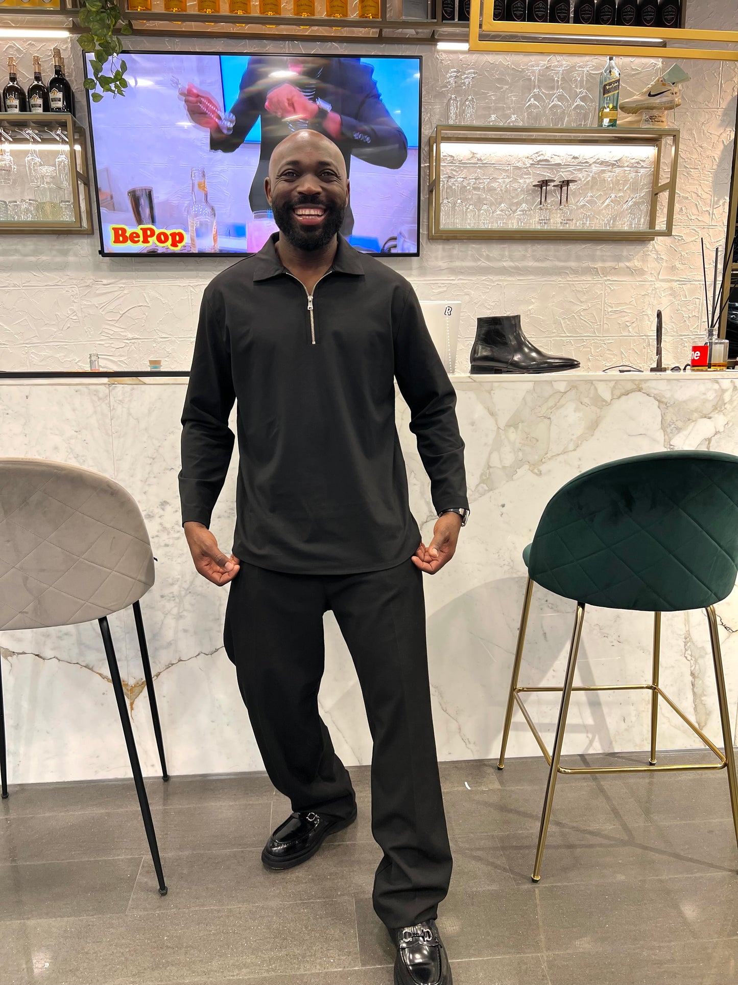 CAMICIA NERA CERNIERA