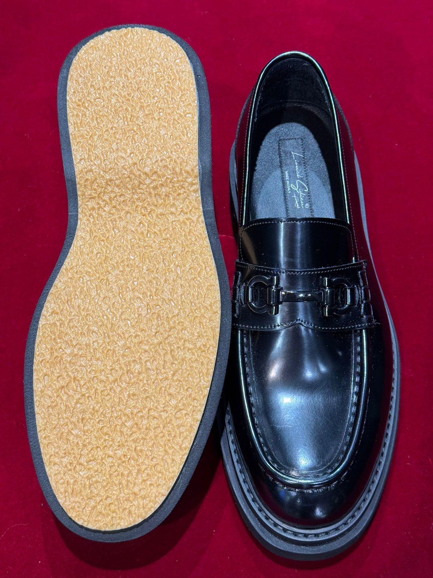 L S Mocassini Black alta Moc in pelle BY LIONEL sidieu