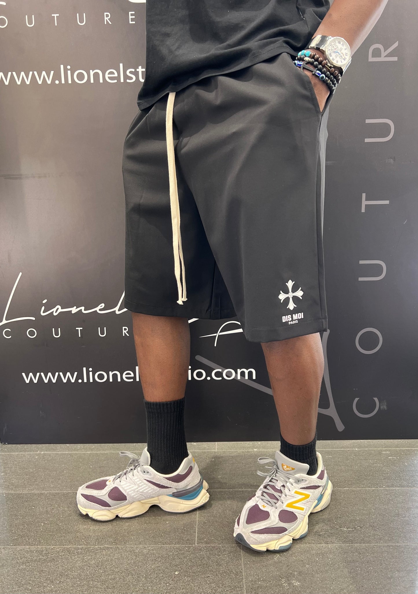 BERMUDA DIS MOI PARIS BLACK CON CROCE