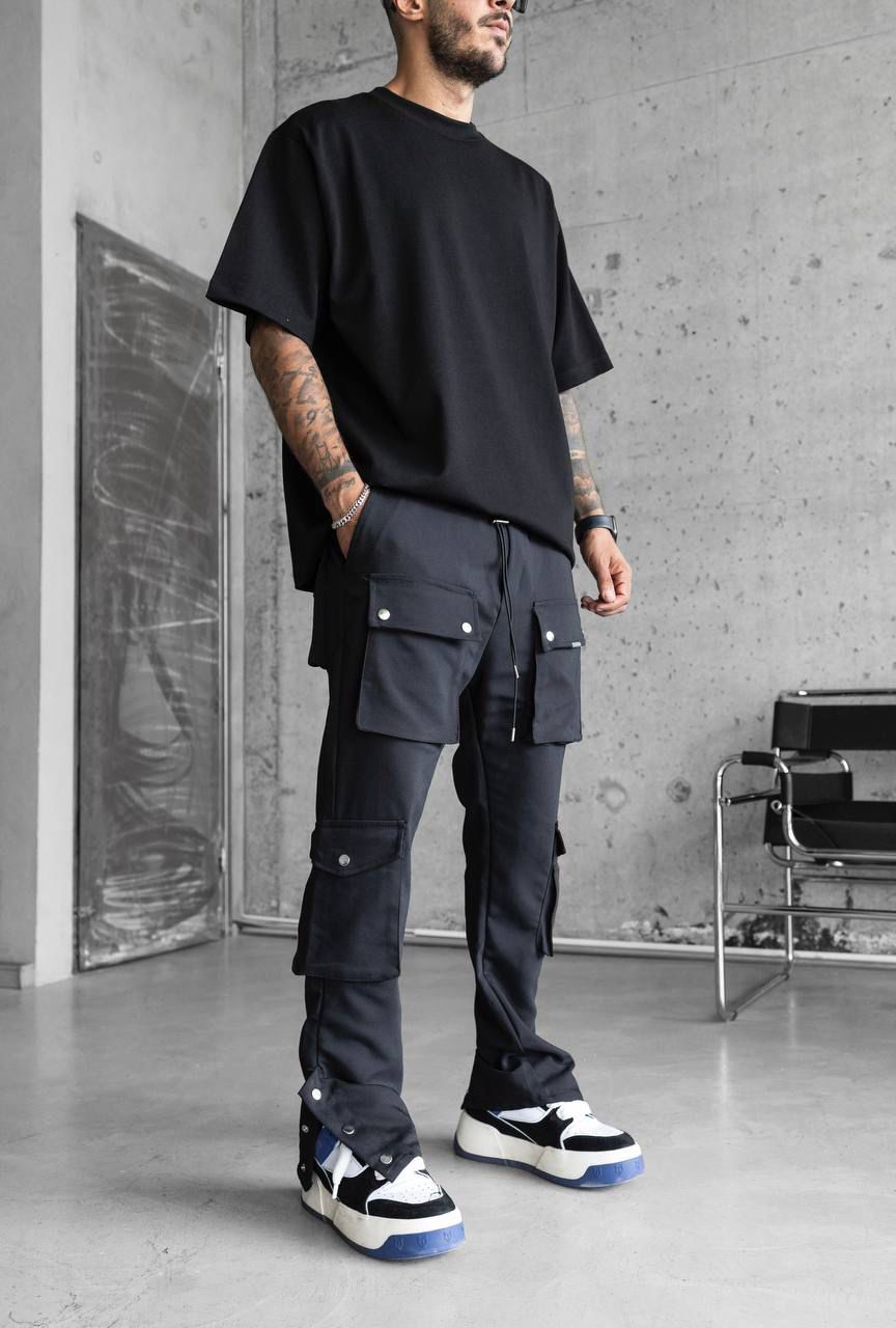 CARGO PANT NERO LIMITED LIONEL STUDIO 01