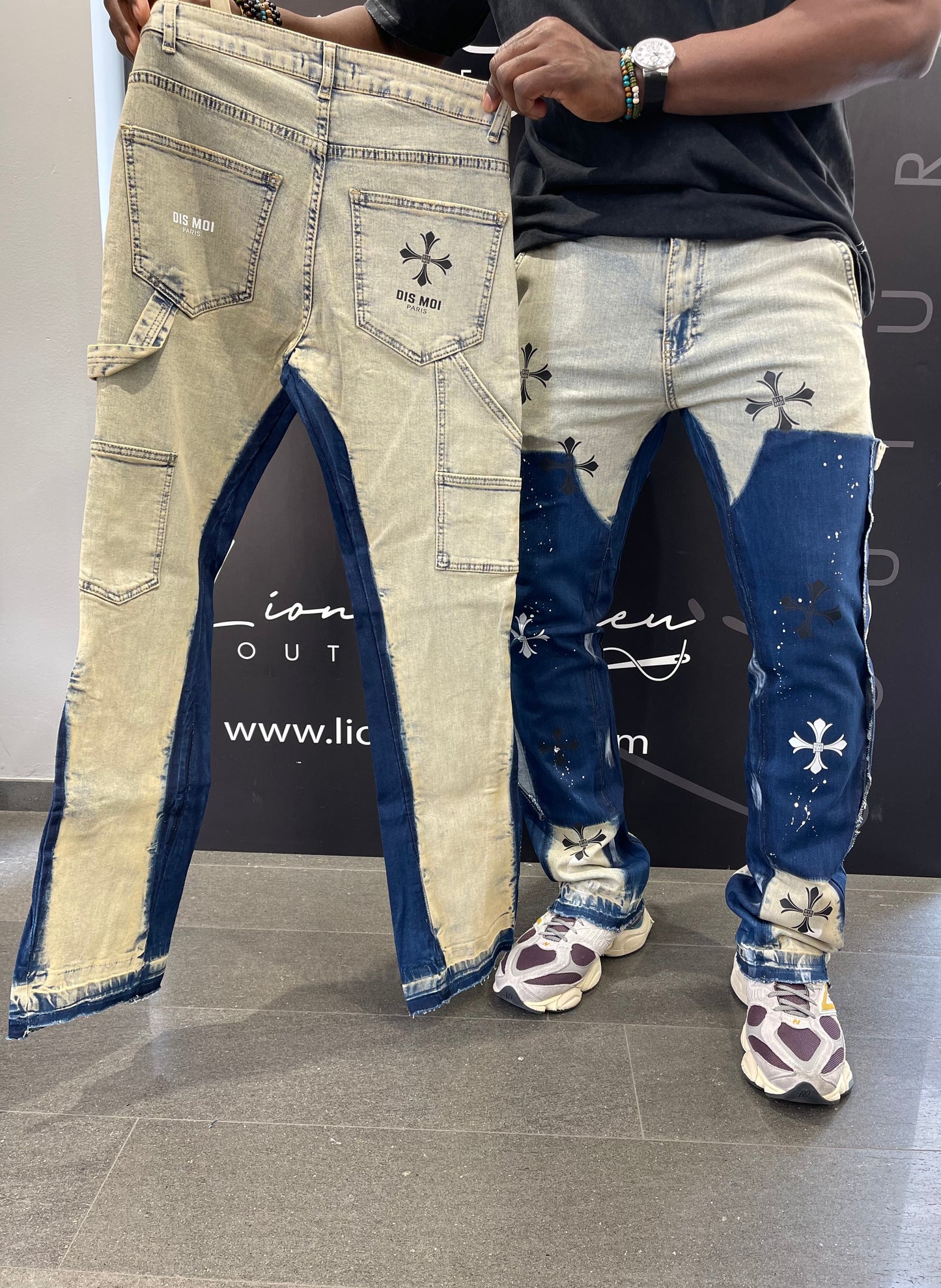 JEANS FLARE DIS MOI CON CROCE