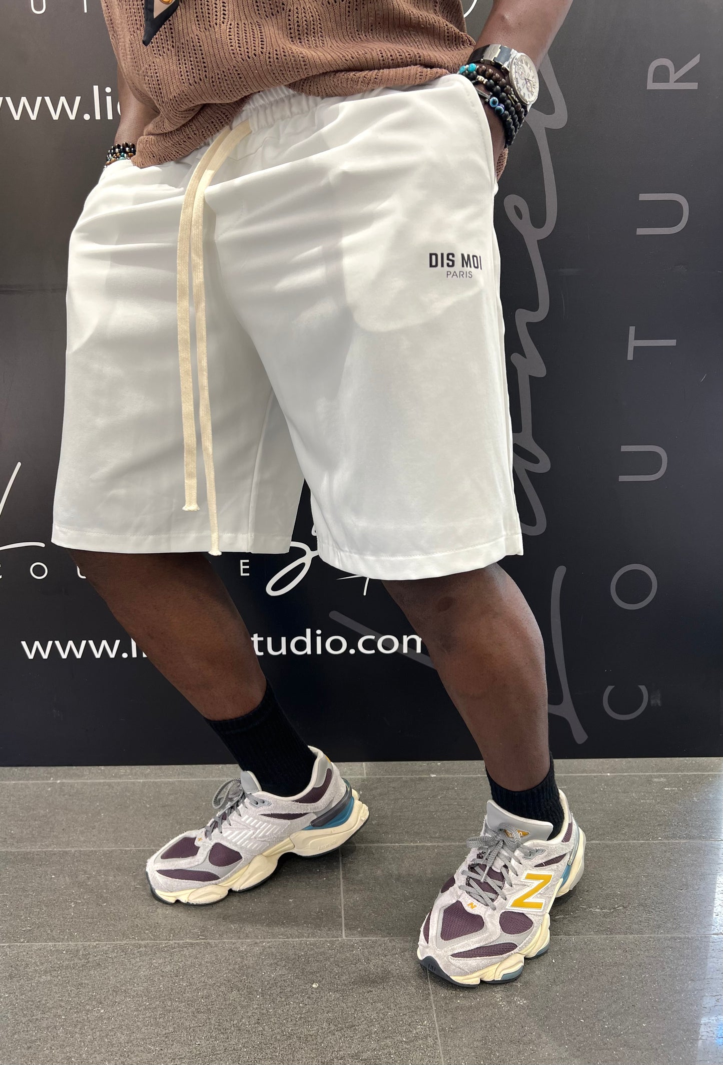 BERMUDA WHITE DIS MOI PARIS CON STAMPA TASCA