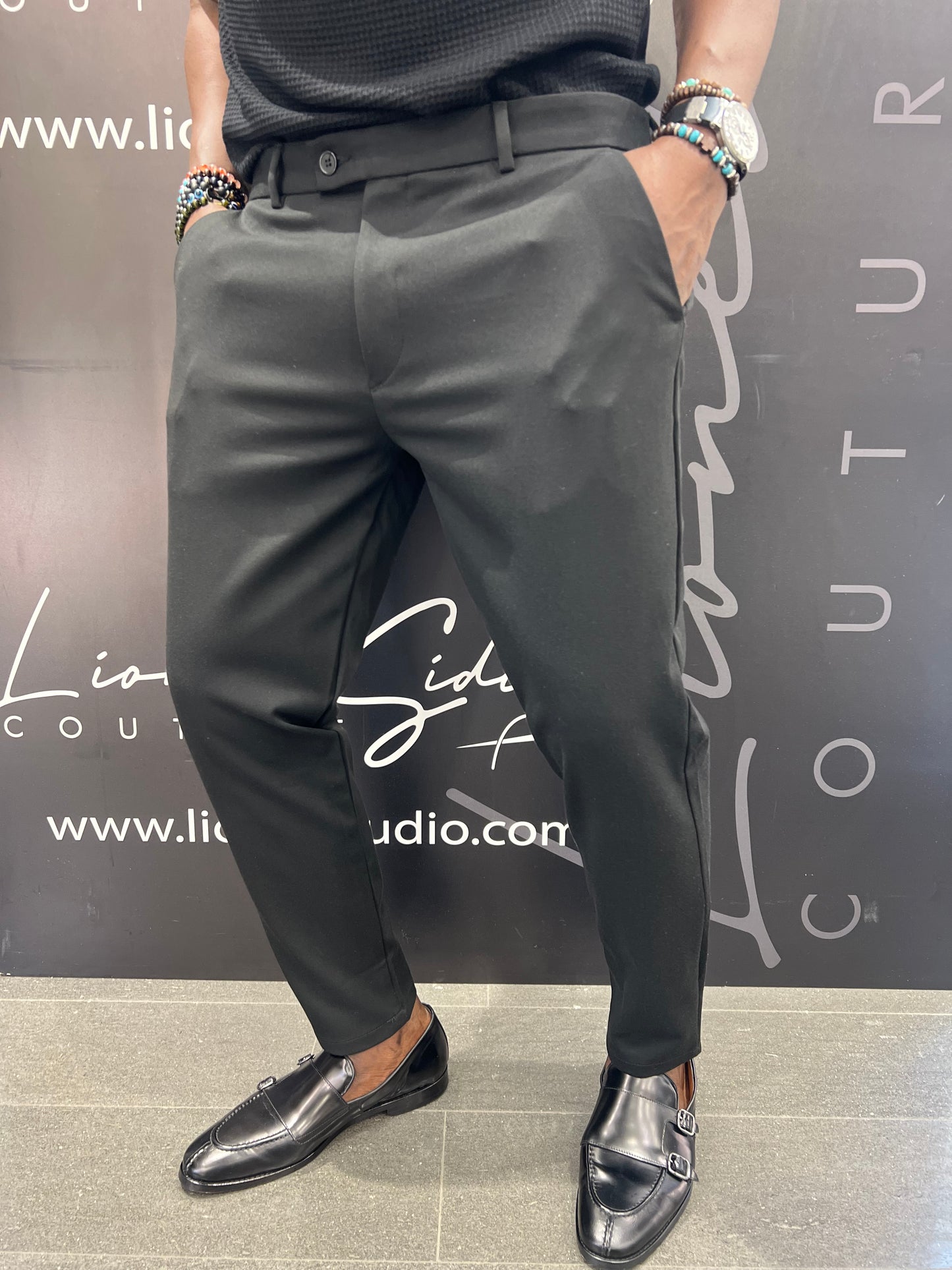 PANTALONI BLACK CASUAL SLIM FIT