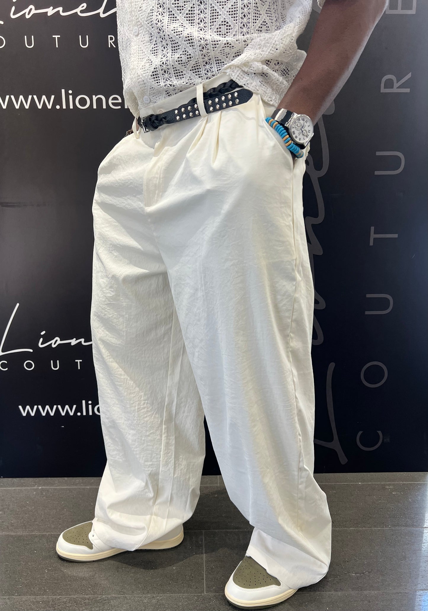 PANTALONI BIANCO DIS MOI PARIS OVERSIZE