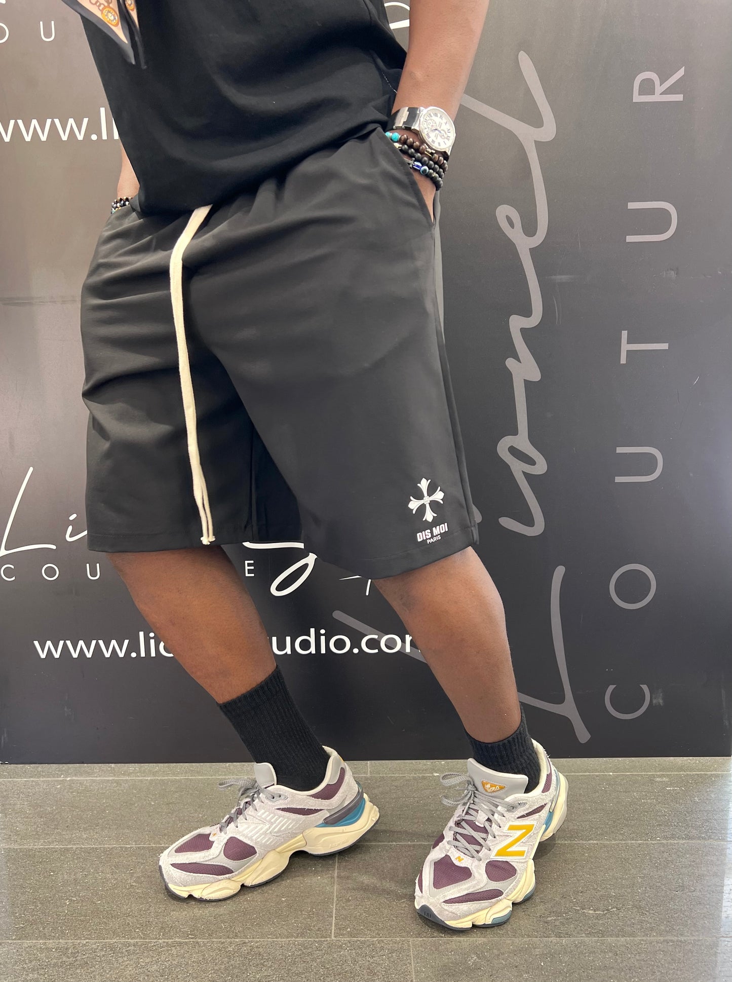 BERMUDA DIS MOI PARIS BLACK CON CROCE
