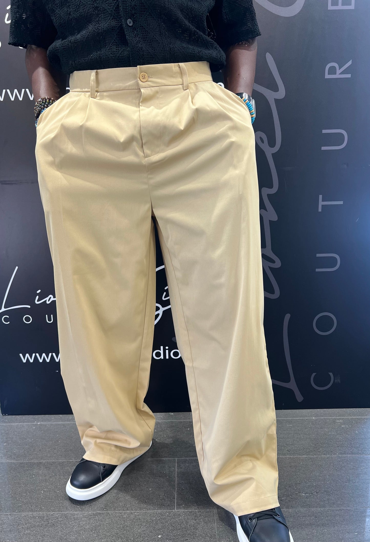 PANTALONI BEIGE DIS MOI PARIS OVERSIZE