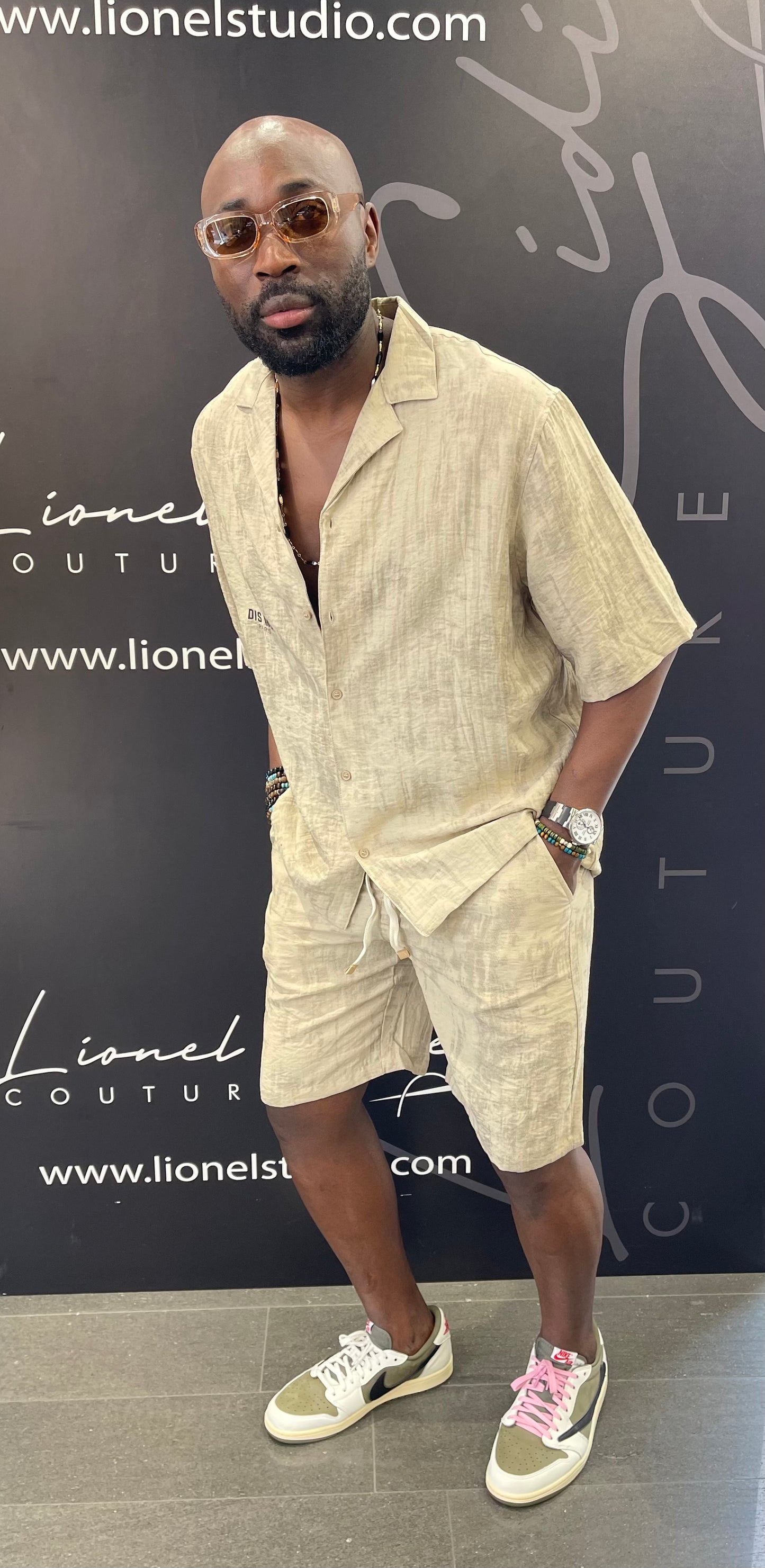 COORDINATO BEIGE LINO DIS MOI PARIS TRATTAMENTO STONE WASH
