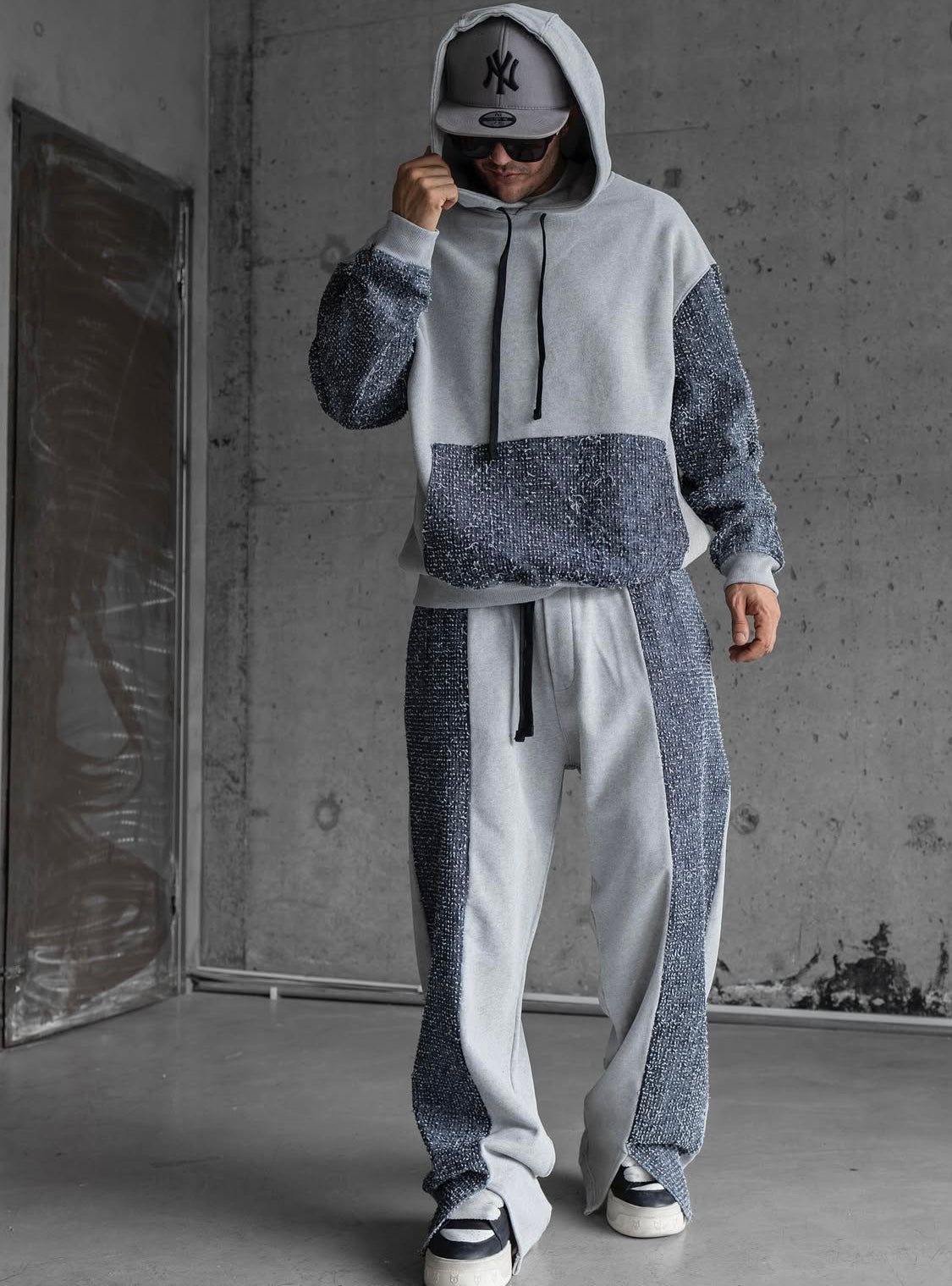 Pantalone tuta oversize grigio L studio