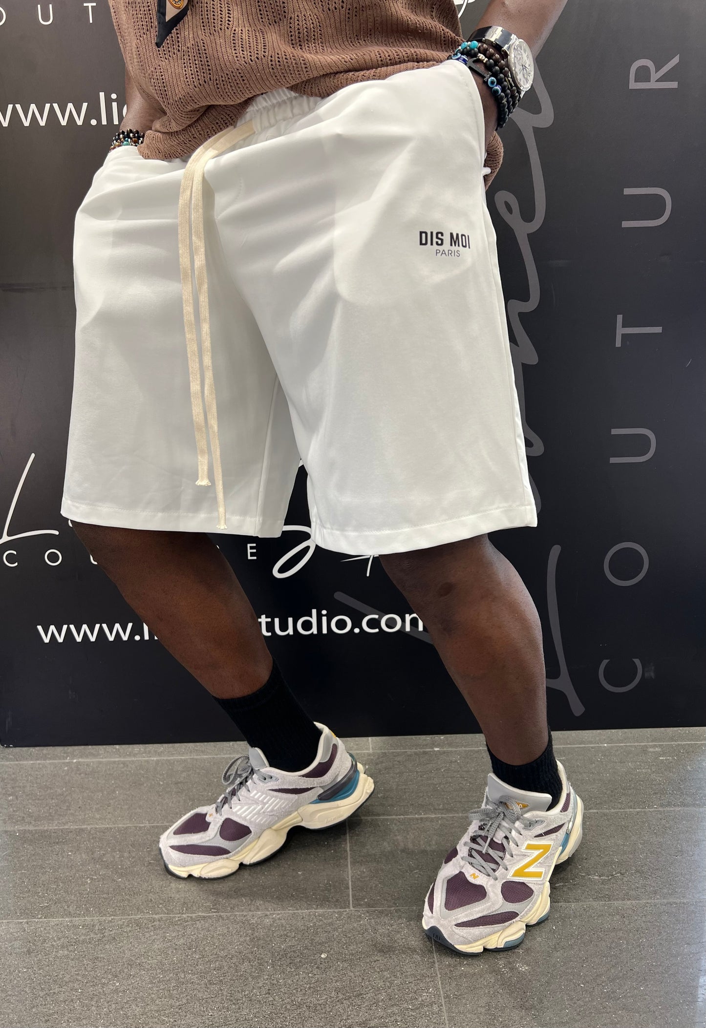 BERMUDA WHITE DIS MOI PARIS CON STAMPA TASCA