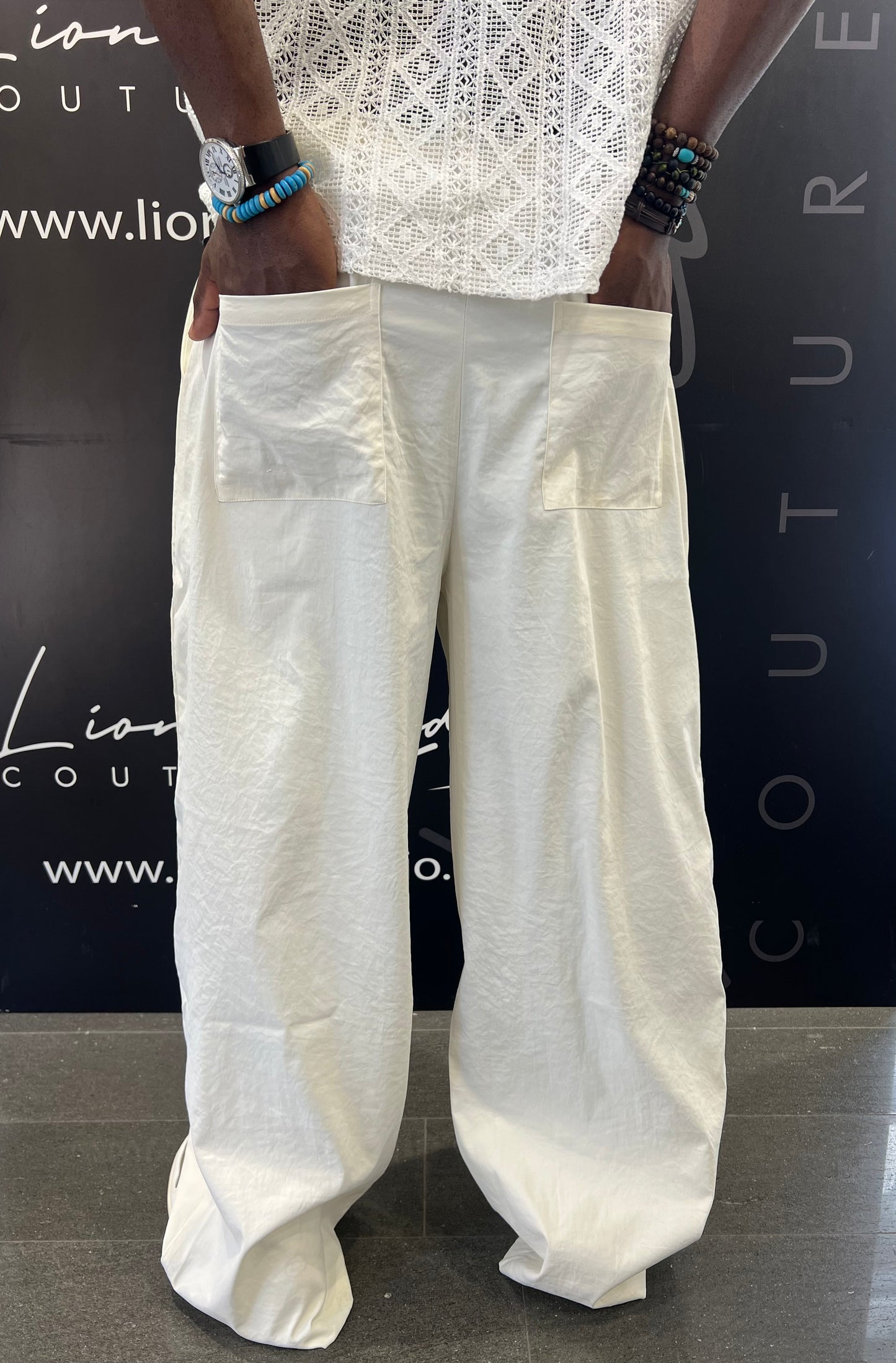 PANTALONI BIANCO DIS MOI PARIS OVERSIZE