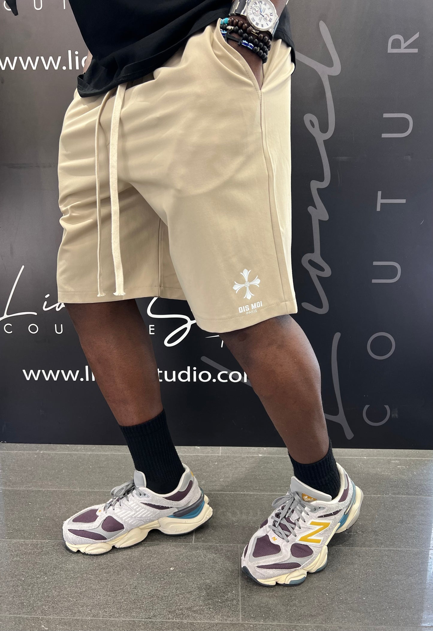 BERMUDA DIS MOI PARIS BEIGE CON CROCE