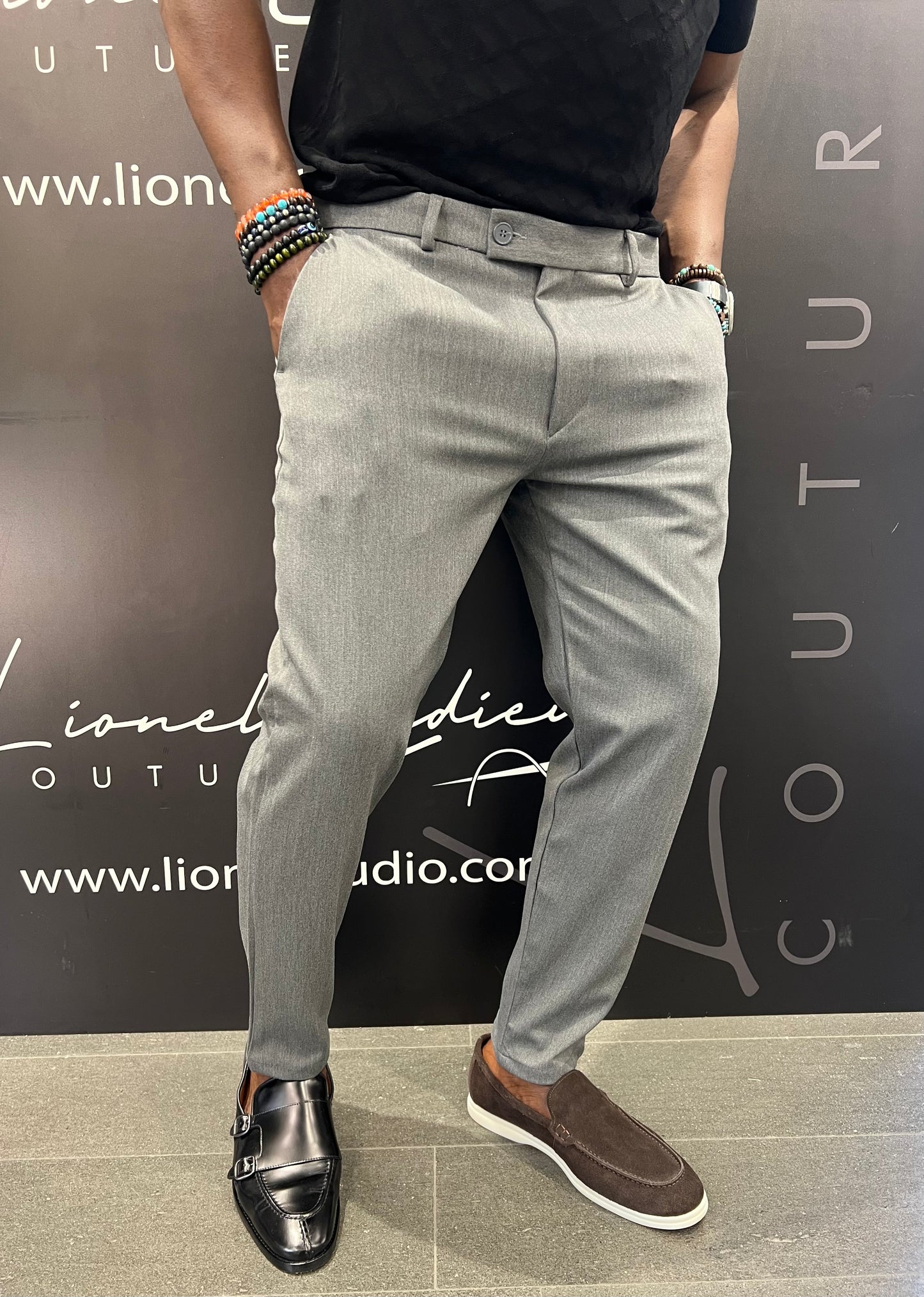 PANTALONI GREY CASUALE SLIM FIT