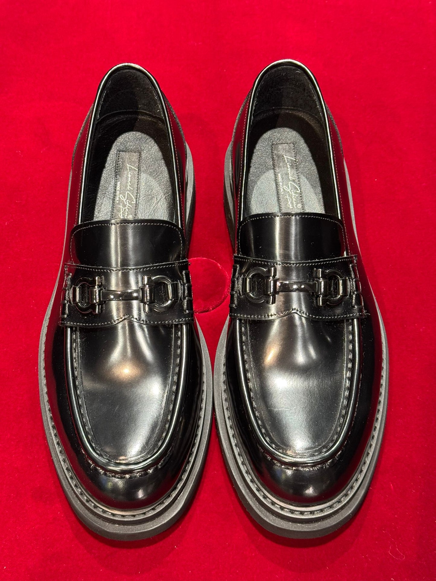L S Mocassini Black alta Moc in pelle BY LIONEL sidieu
