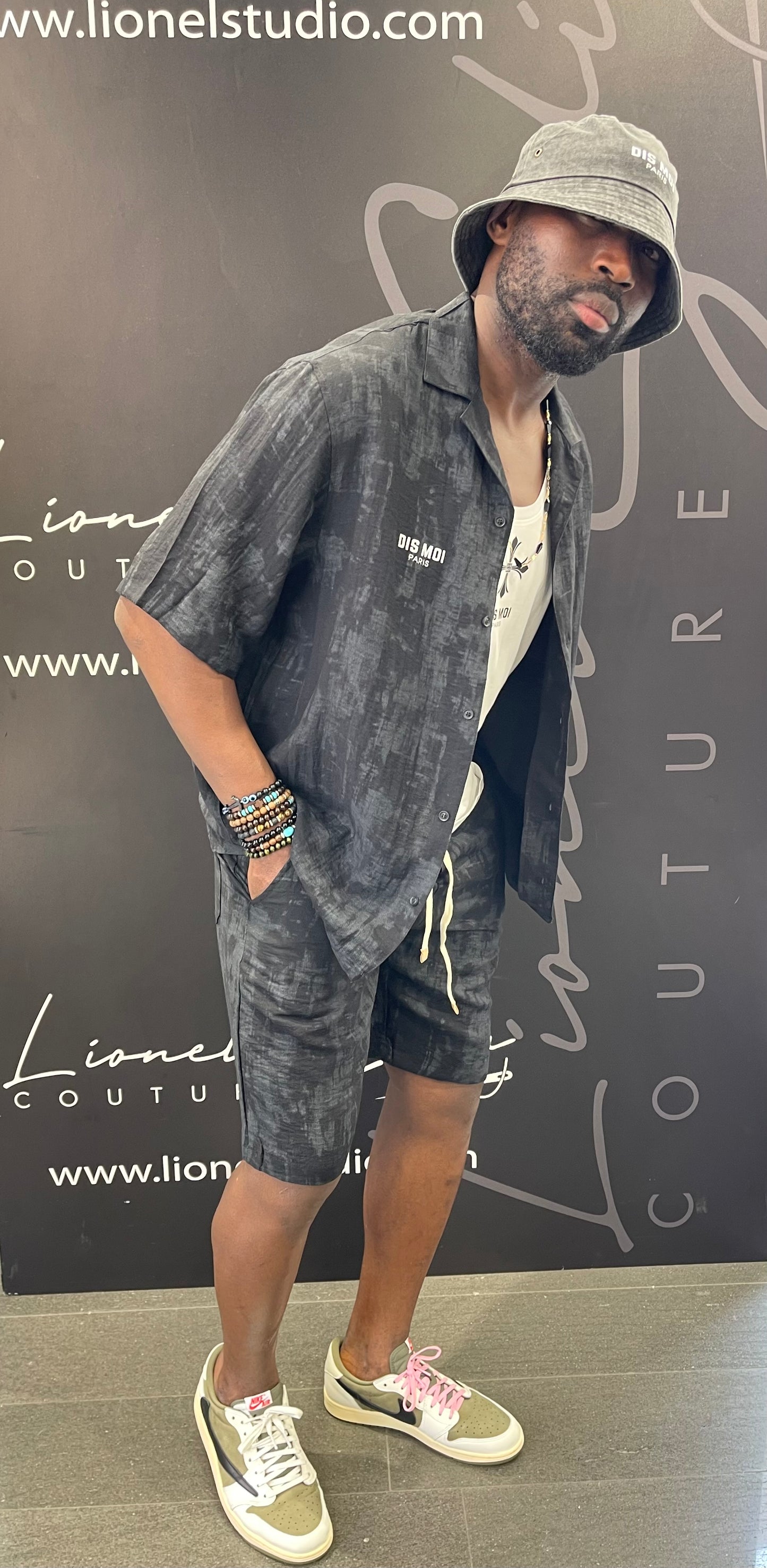 COORDINATO BLACK LINO DIS MOI PARIS TRATTAMENTO STONE WASH