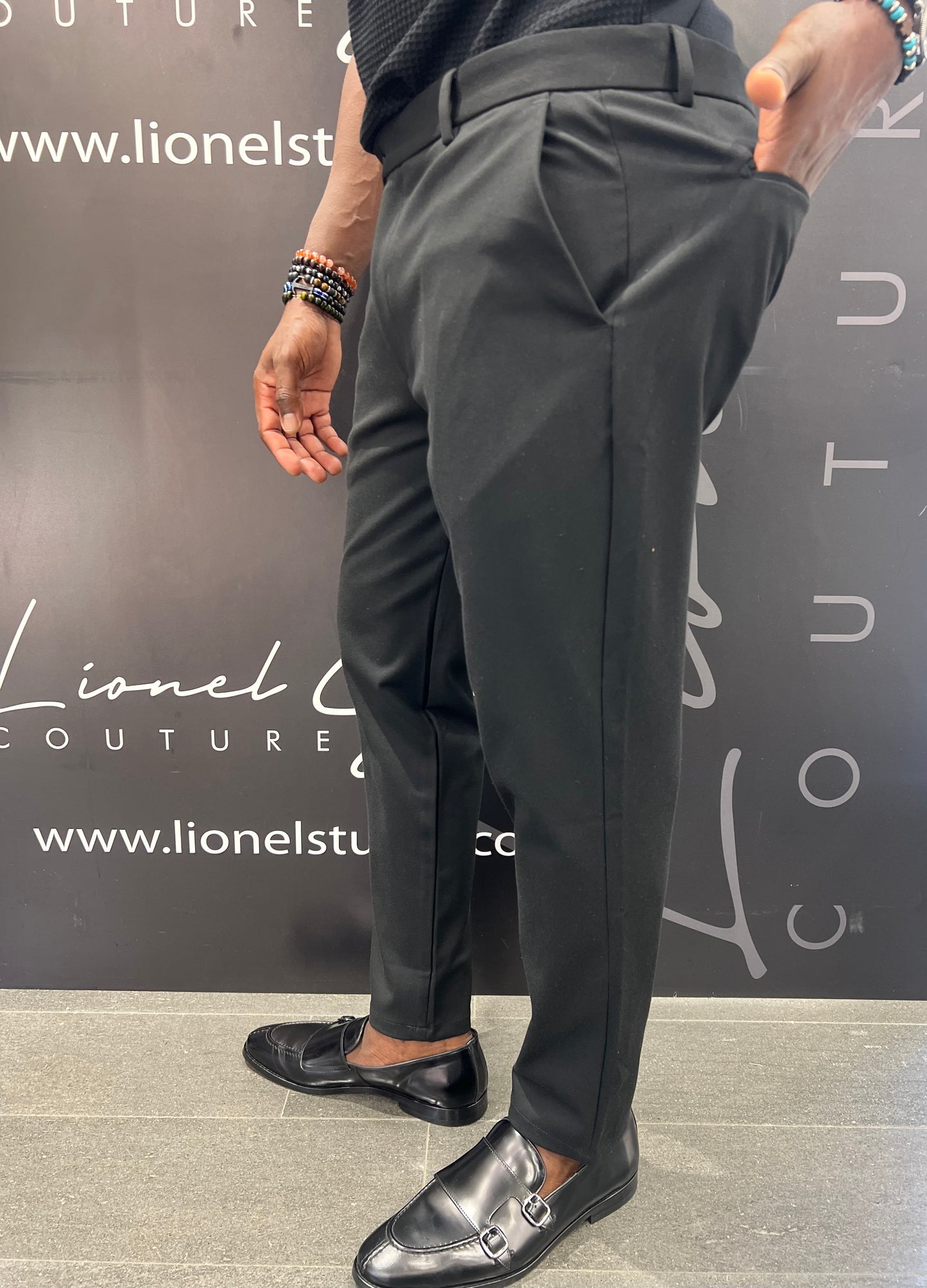 PANTALONI BLACK CASUAL SLIM FIT