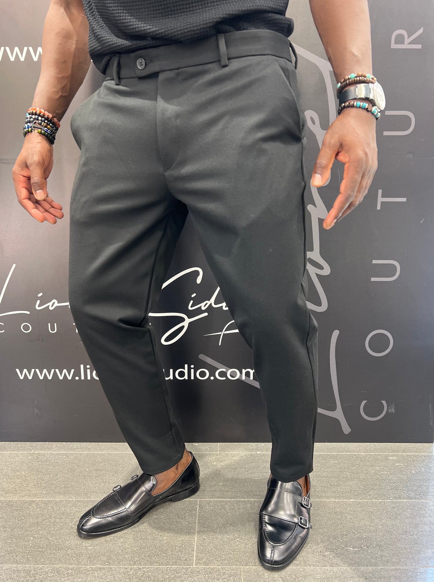 PANTALONI BLACK CASUAL SLIM FIT