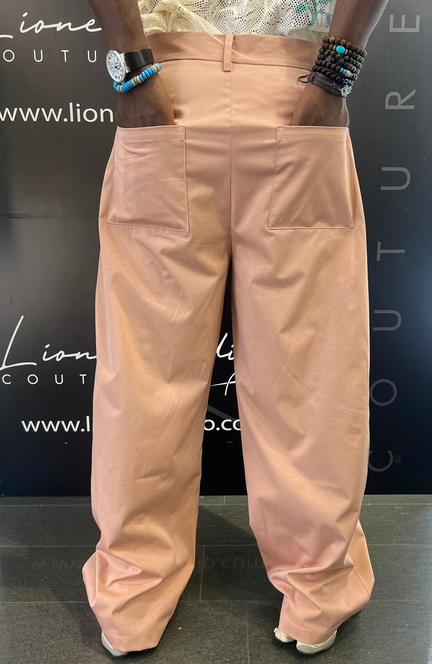 PANTALONI ROSA ANTICO DIS MOI PARIS OVERSIZE