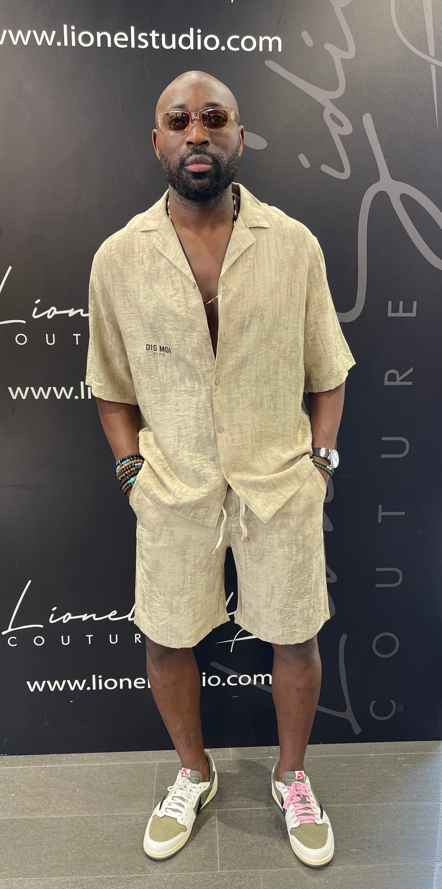 COORDINATO BEIGE LINO DIS MOI PARIS TRATTAMENTO STONE WASH