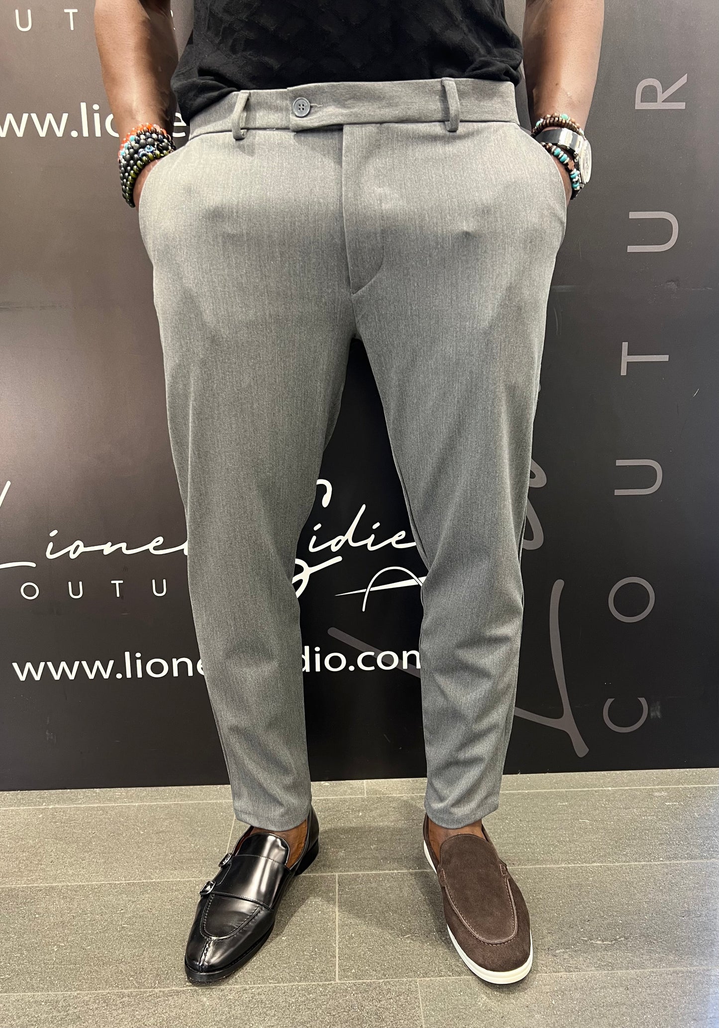 PANTALONI GREY CASUALE SLIM FIT