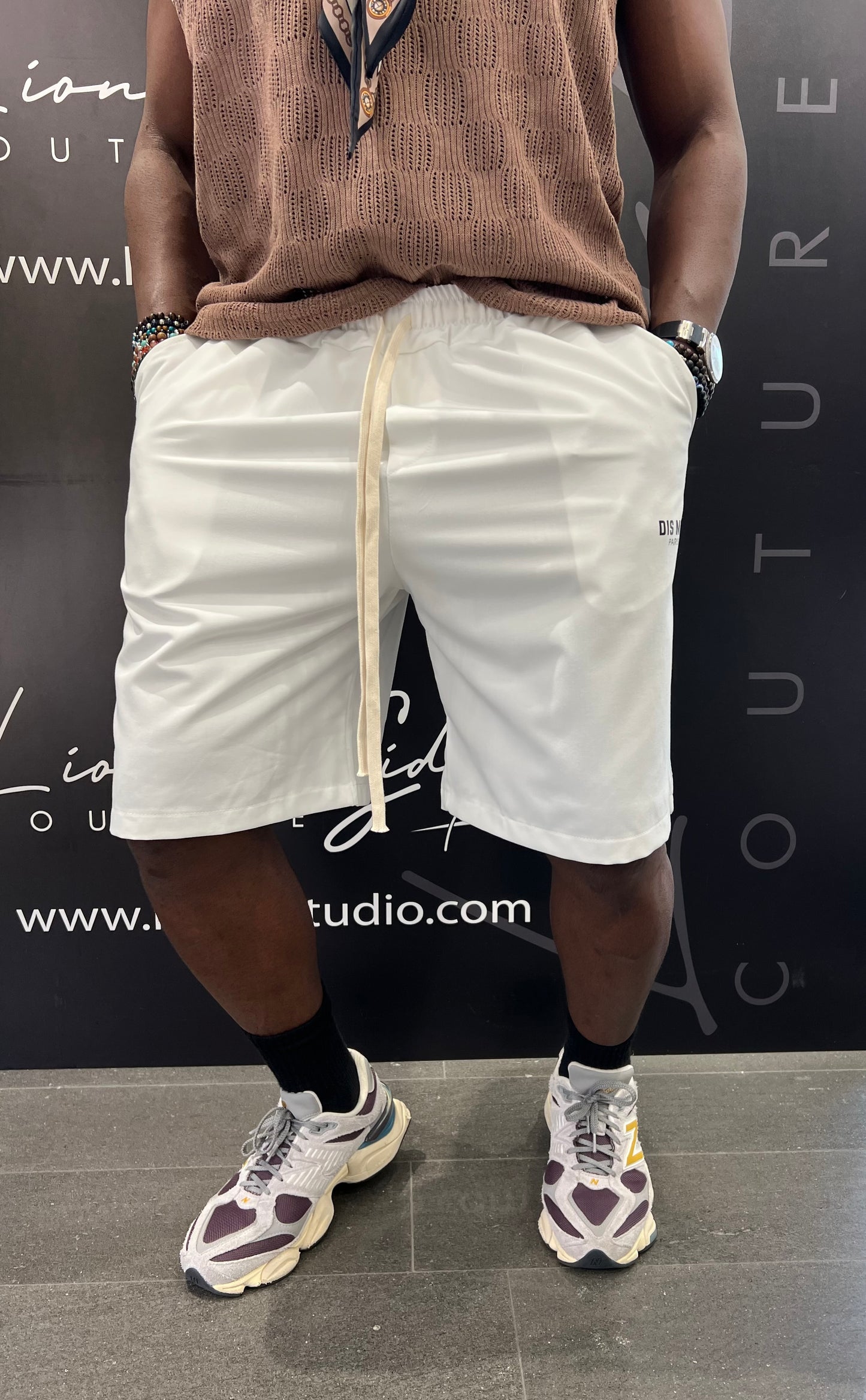 BERMUDA WHITE DIS MOI PARIS CON STAMPA TASCA