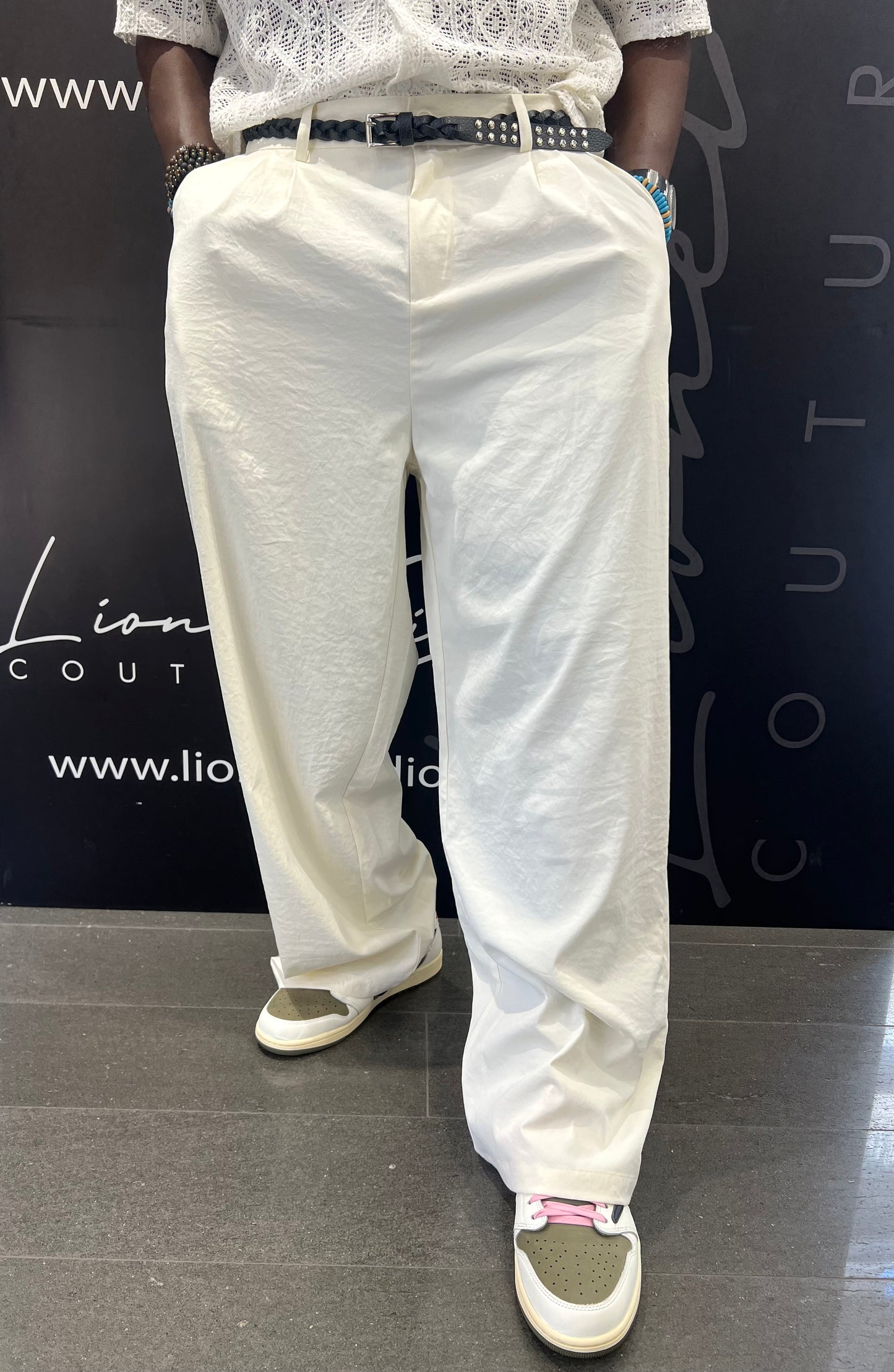 PANTALONI BIANCO DIS MOI PARIS OVERSIZE