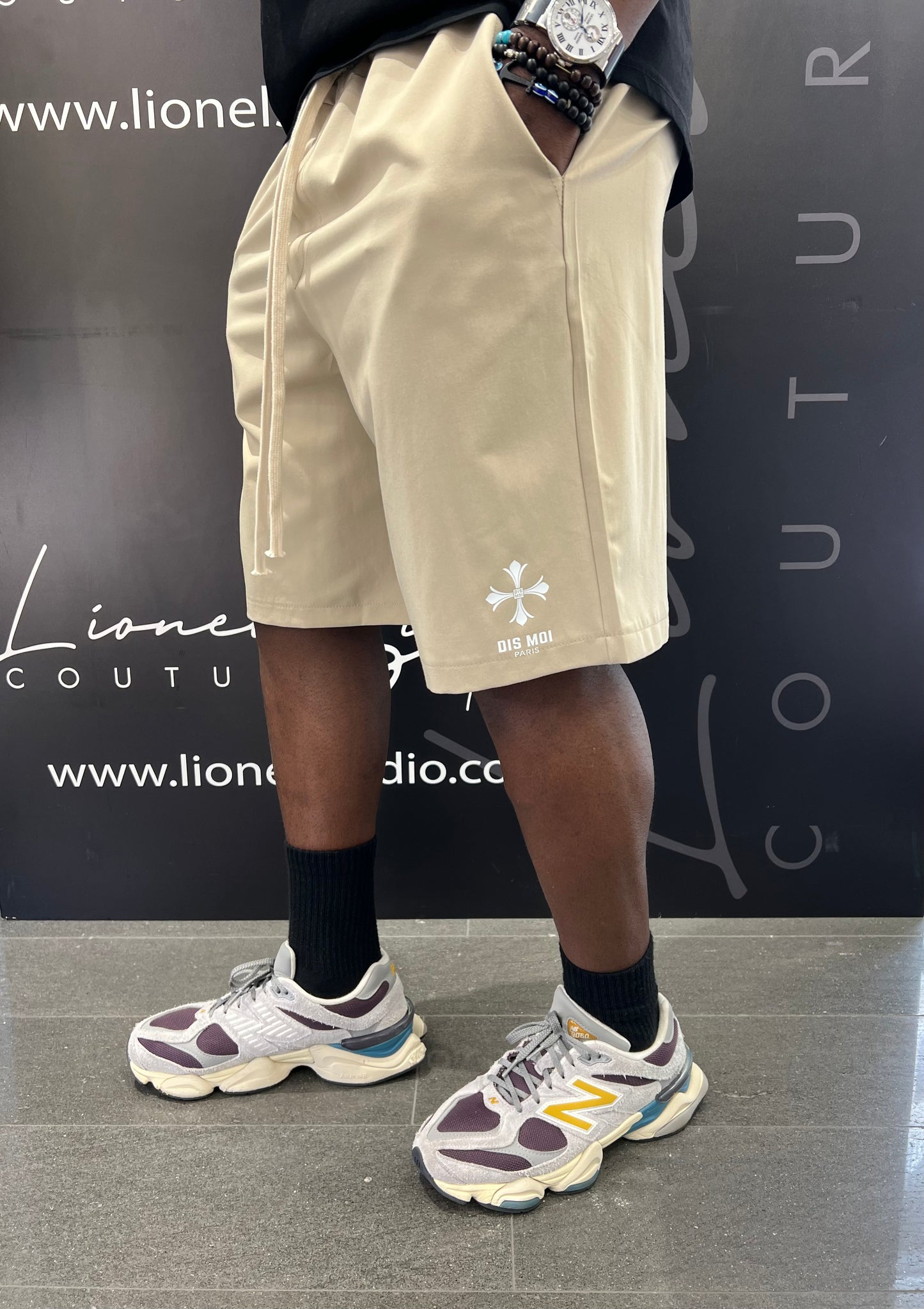 BERMUDA DIS MOI PARIS BEIGE CON CROCE