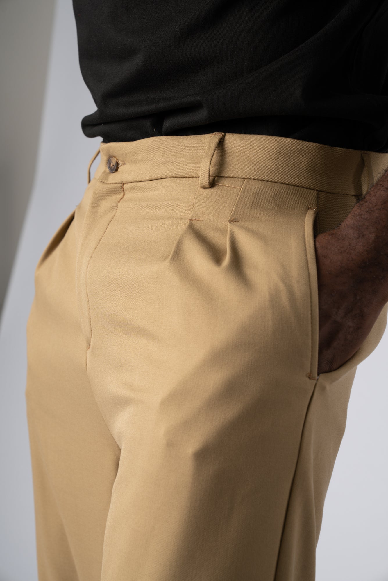 Pantalone in cotone oversize brown