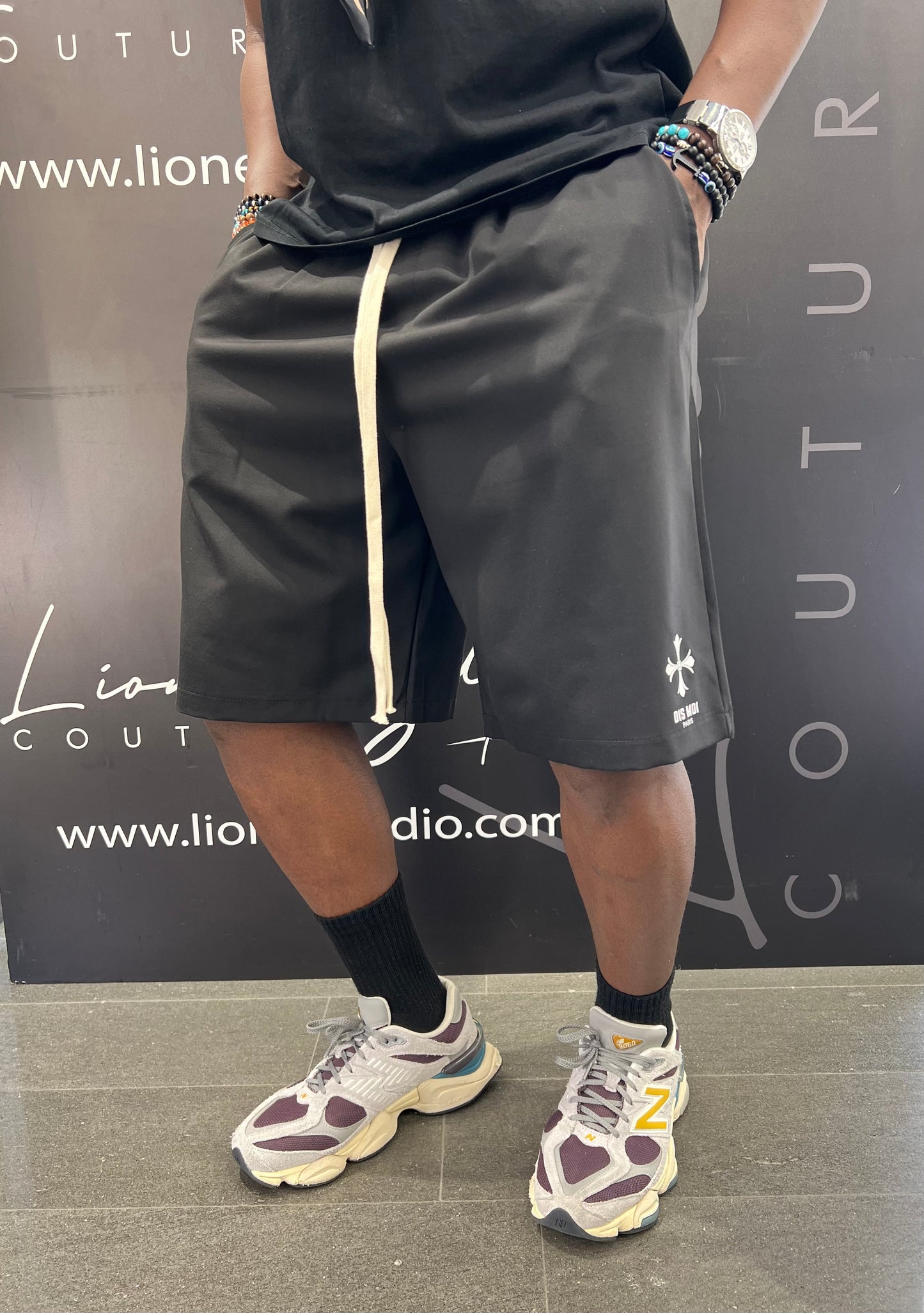 BERMUDA DIS MOI PARIS BLACK CON CROCE