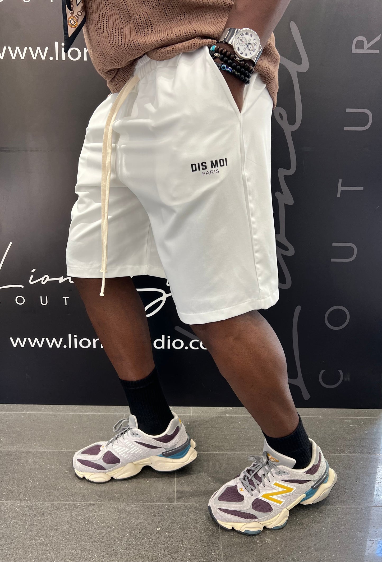 BERMUDA WHITE DIS MOI PARIS CON STAMPA TASCA