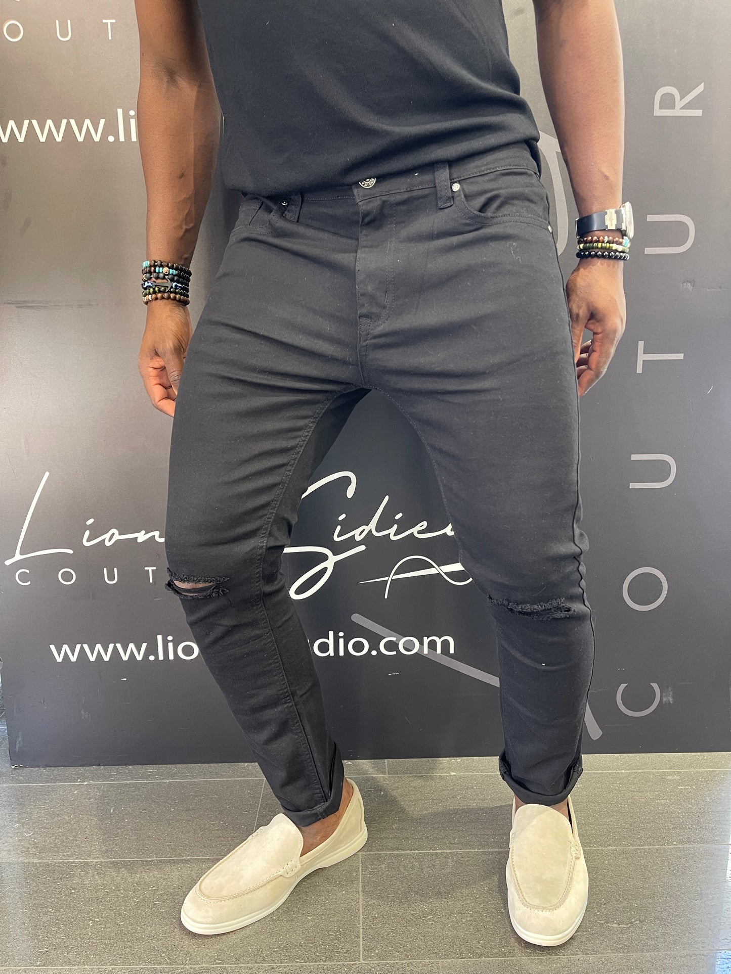 JEANS DENIM BLACK SKINNY