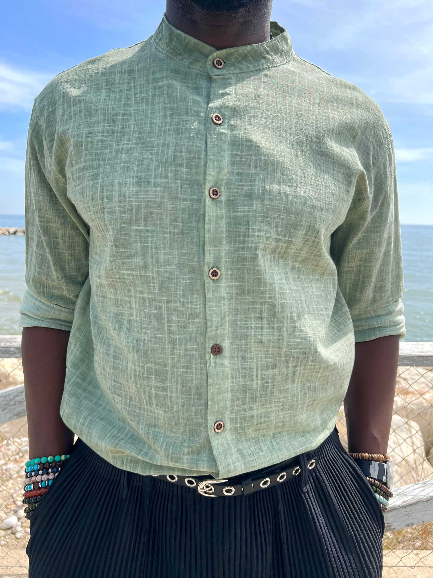 CAMICIA green coton