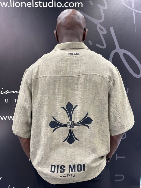 CAMICIA GREEN DIS MOI CON STAMPA DIETRO