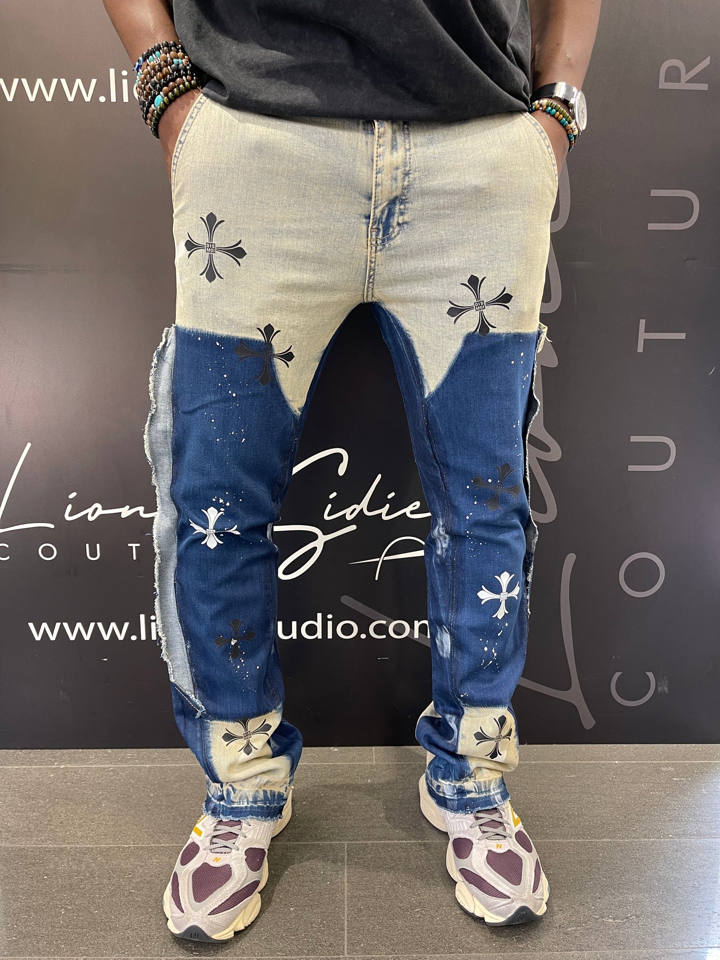 JEANS FLARE DIS MOI CON CROCE