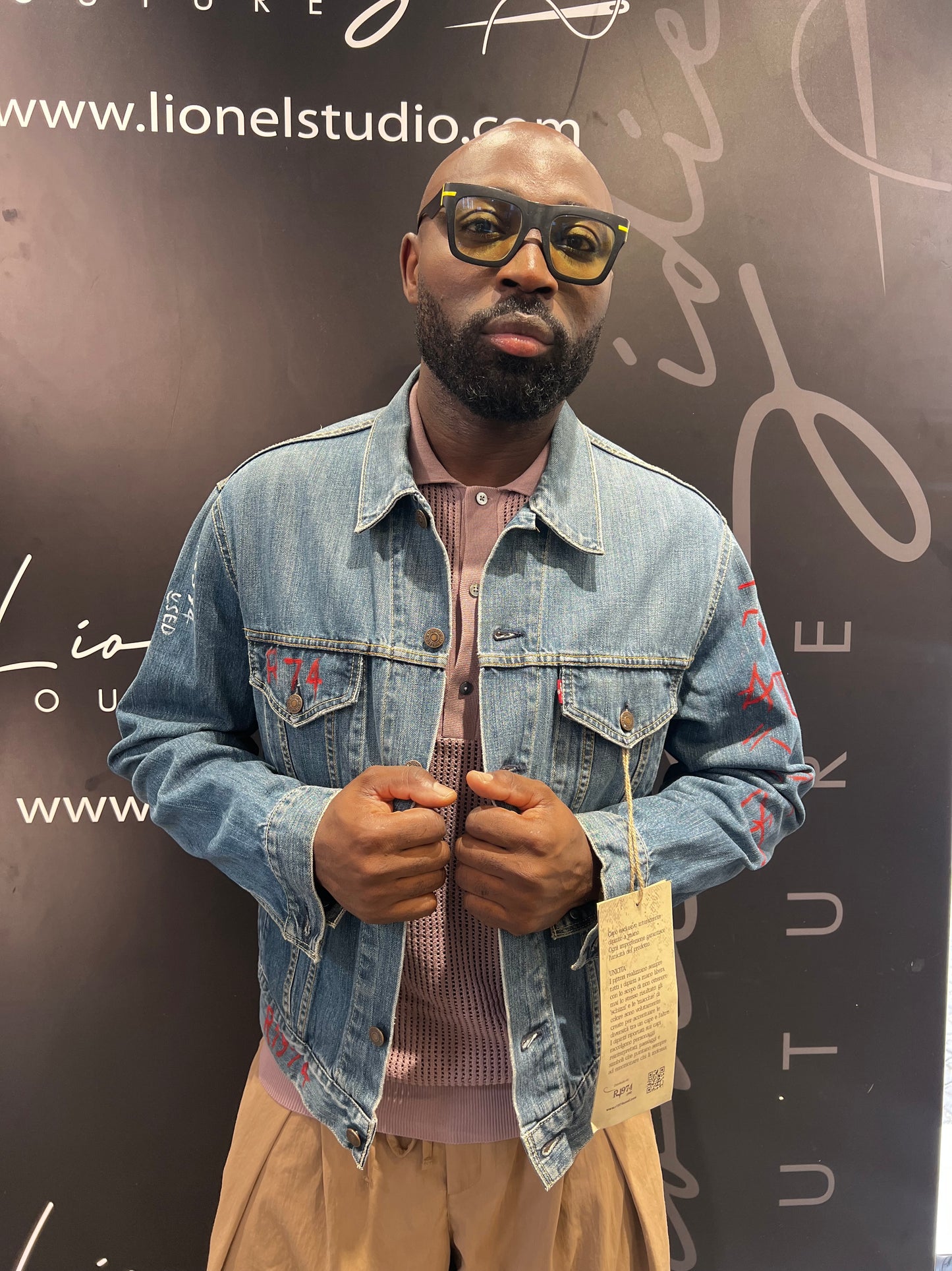 GIACCA JEANS LEVIS CUSTOM TIGRE FATTA A MANO