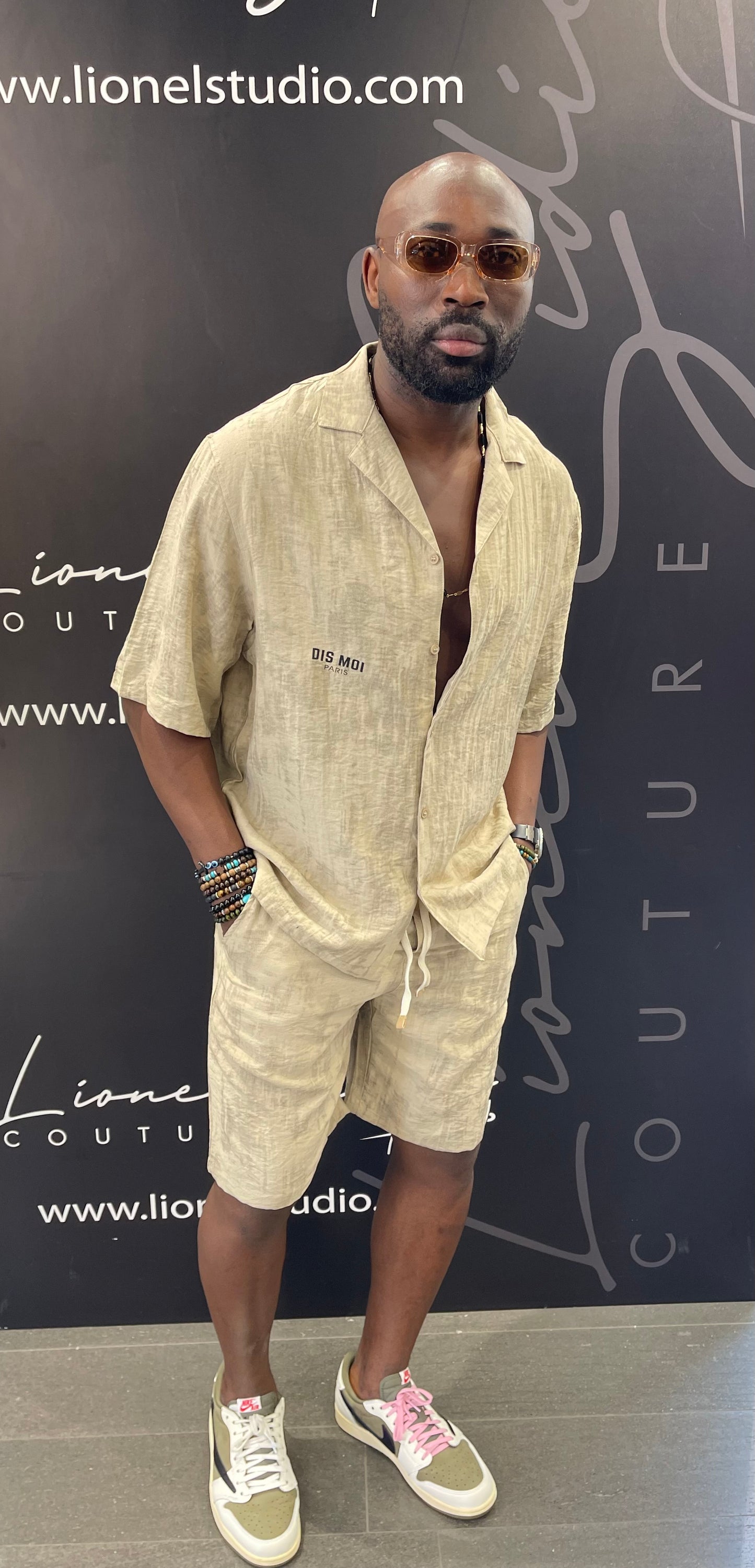 COORDINATO BEIGE LINO DIS MOI PARIS TRATTAMENTO STONE WASH