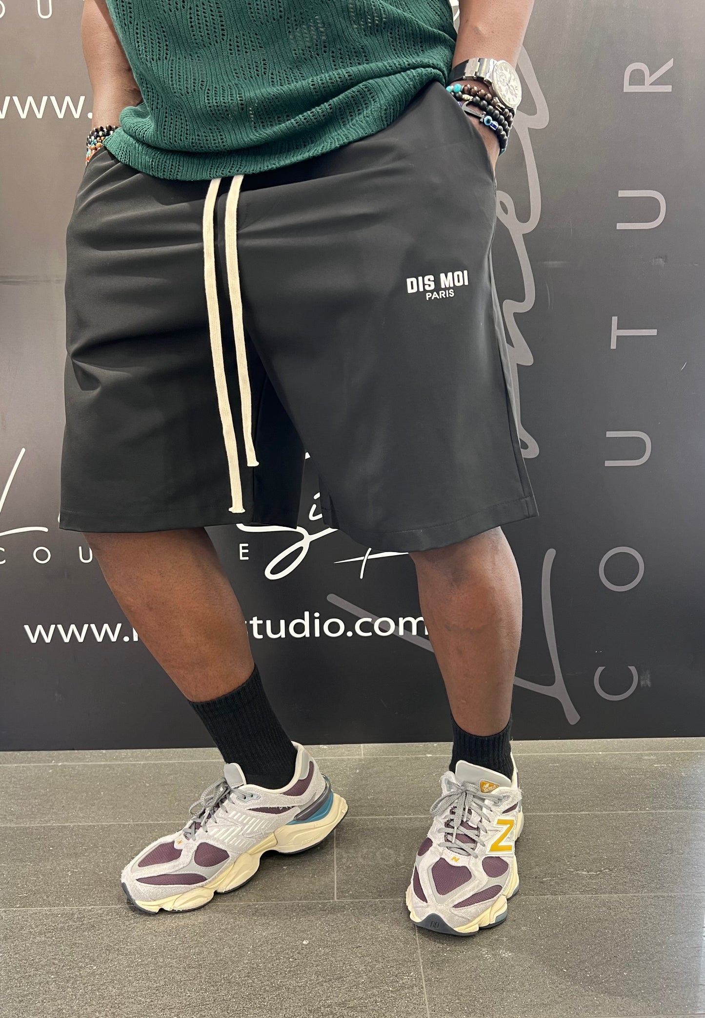 BERMUDA DIS MOI PARIS BLACK STAMPA TASCA