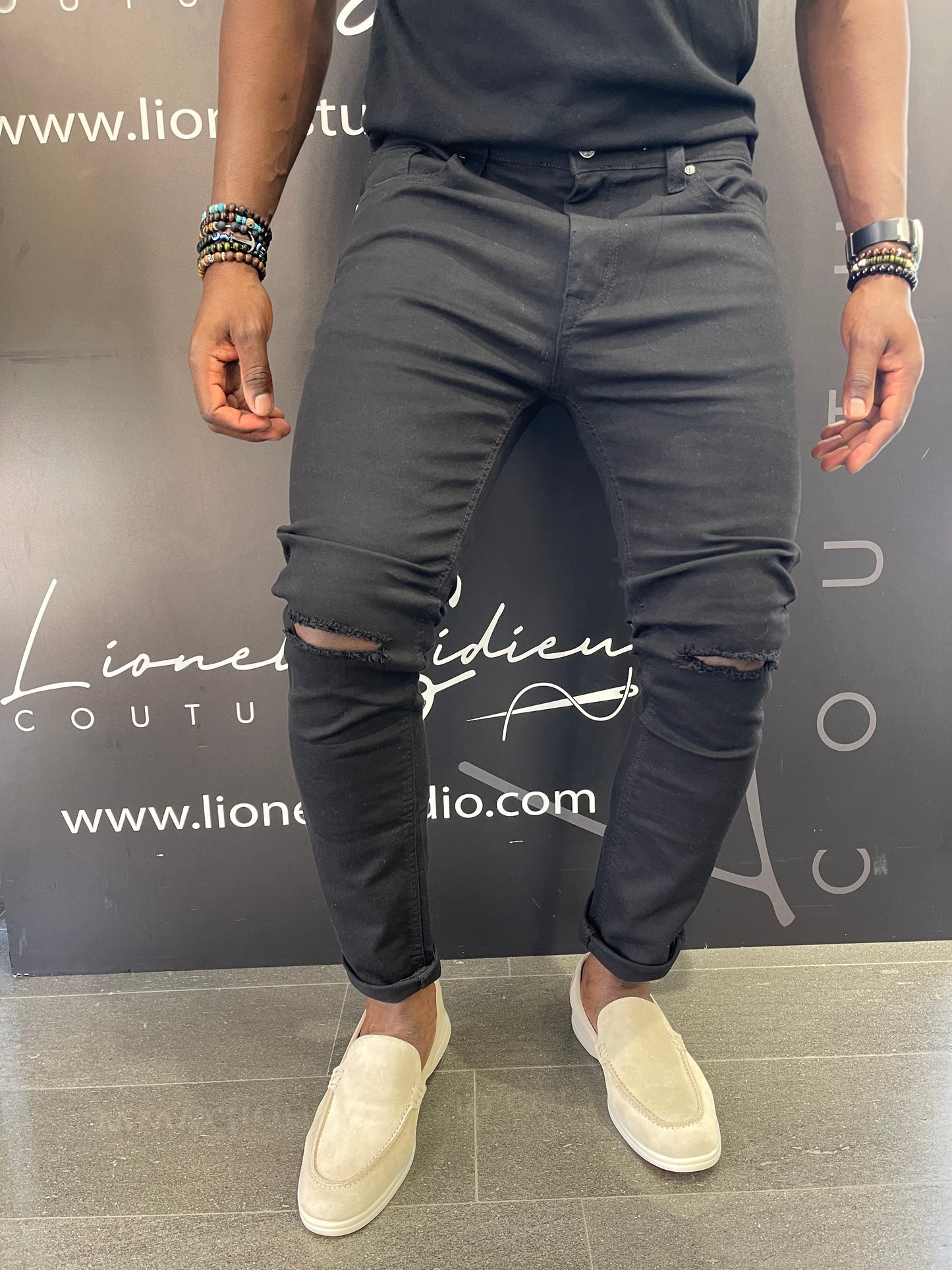 JEANS DENIM BLACK SKINNY