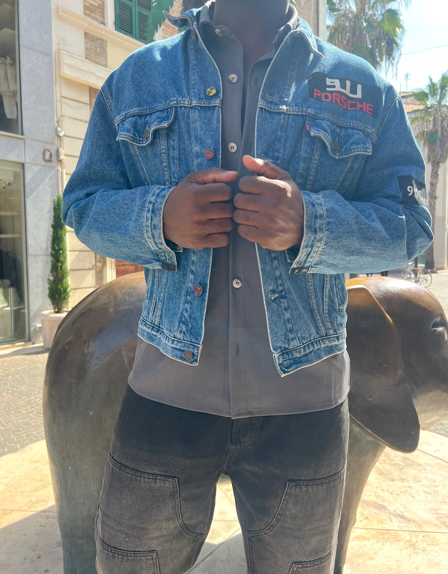 GIACCA LEVI'S® VINTAGE CLOTHING PORSHE EDITION . CUSTOM REALIZZATA A MANO .