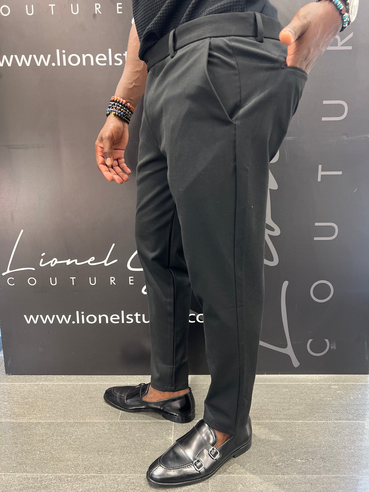 PANTALONI BLACK CASUAL SLIM FIT