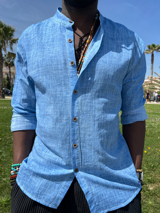 Camicia azzura coton