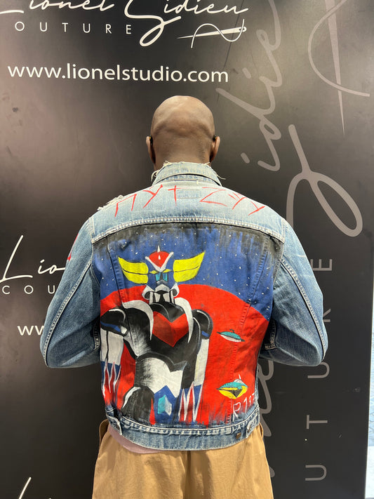 GIACCA CUSTOMIZED LEVIS GOLDRAKE REALIZZATA A MANO